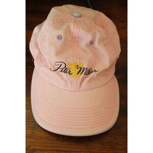Peter Millar Embroidered Script Hat Cap Adjustable Strapback pink